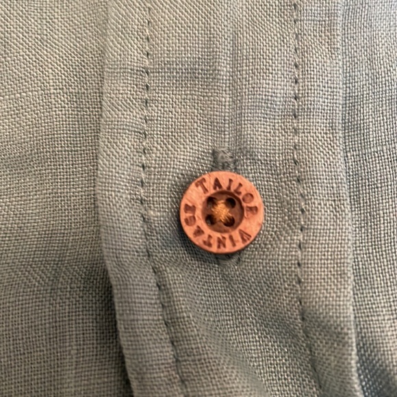 Tailor Vintage XL linen button down. NWT. - Picture 7 of 9